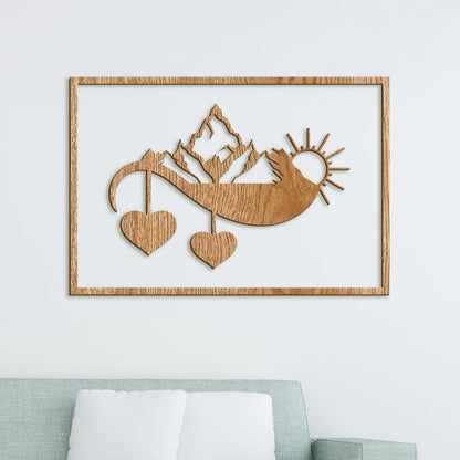 Drevený obraz na stenu Západ slnka-DREVTEX