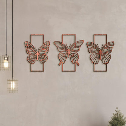 Trojdielna dekoracia Motyle-DREVTEX