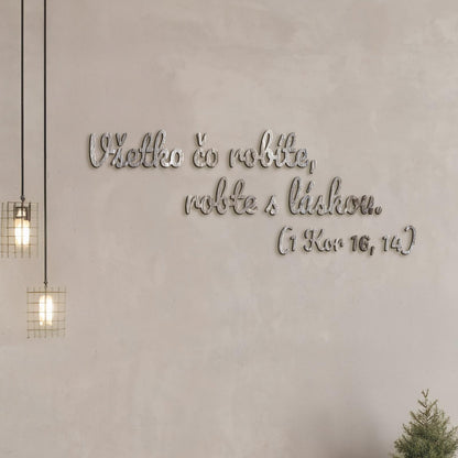 Drevený citát Všetko čo robíte, robte s láskou-DREVTEX