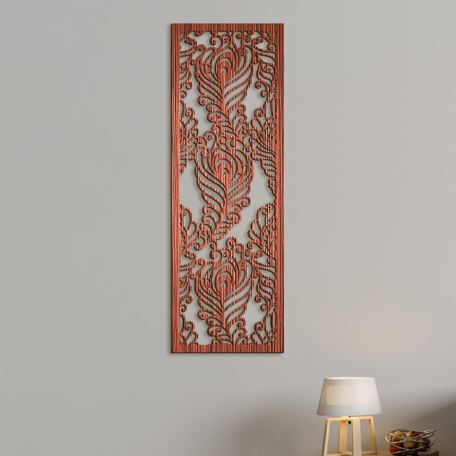 Drevená mandala Pávie perá-DREVTEX