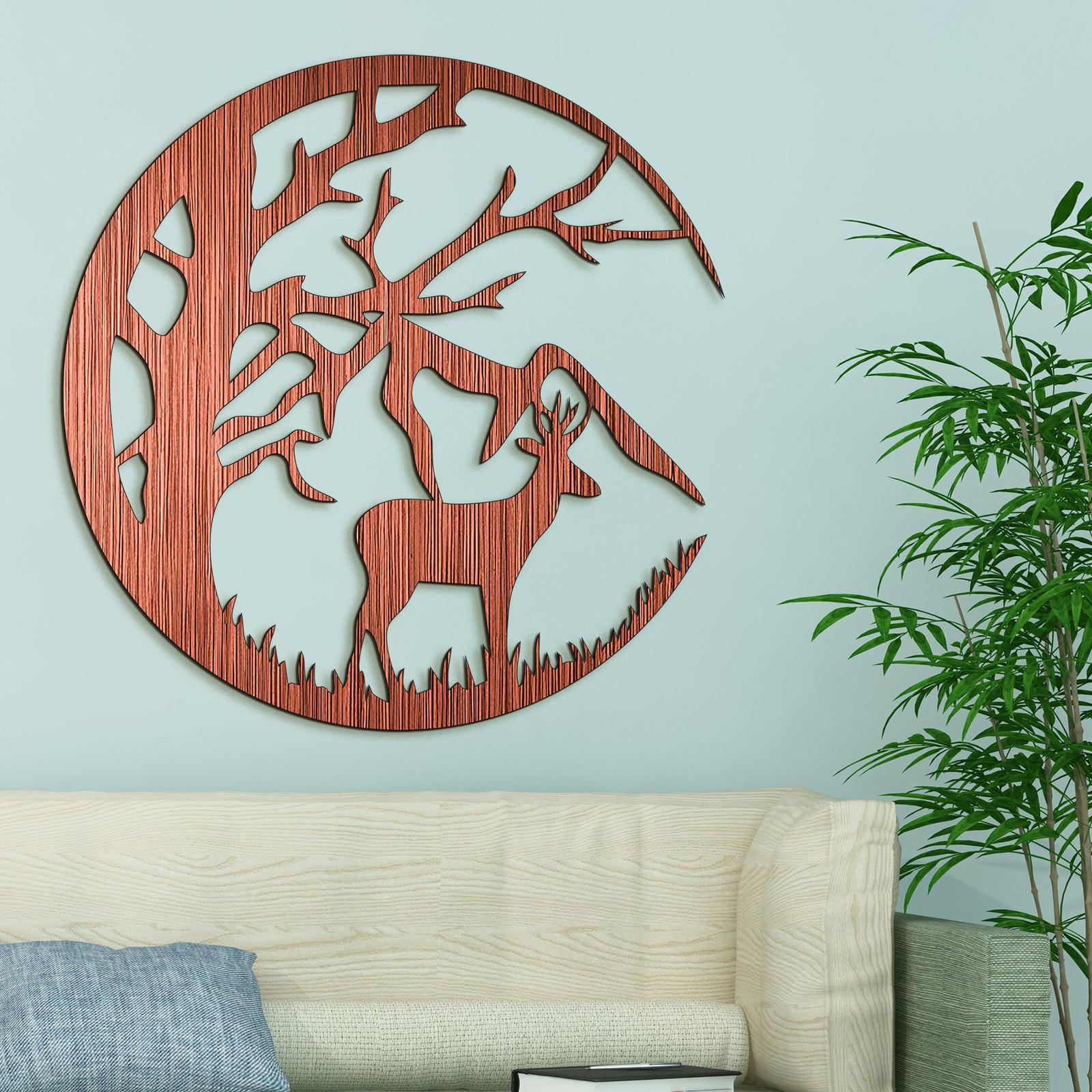 Drevená dekorácia s motívom Jeleňa-DREVTEX