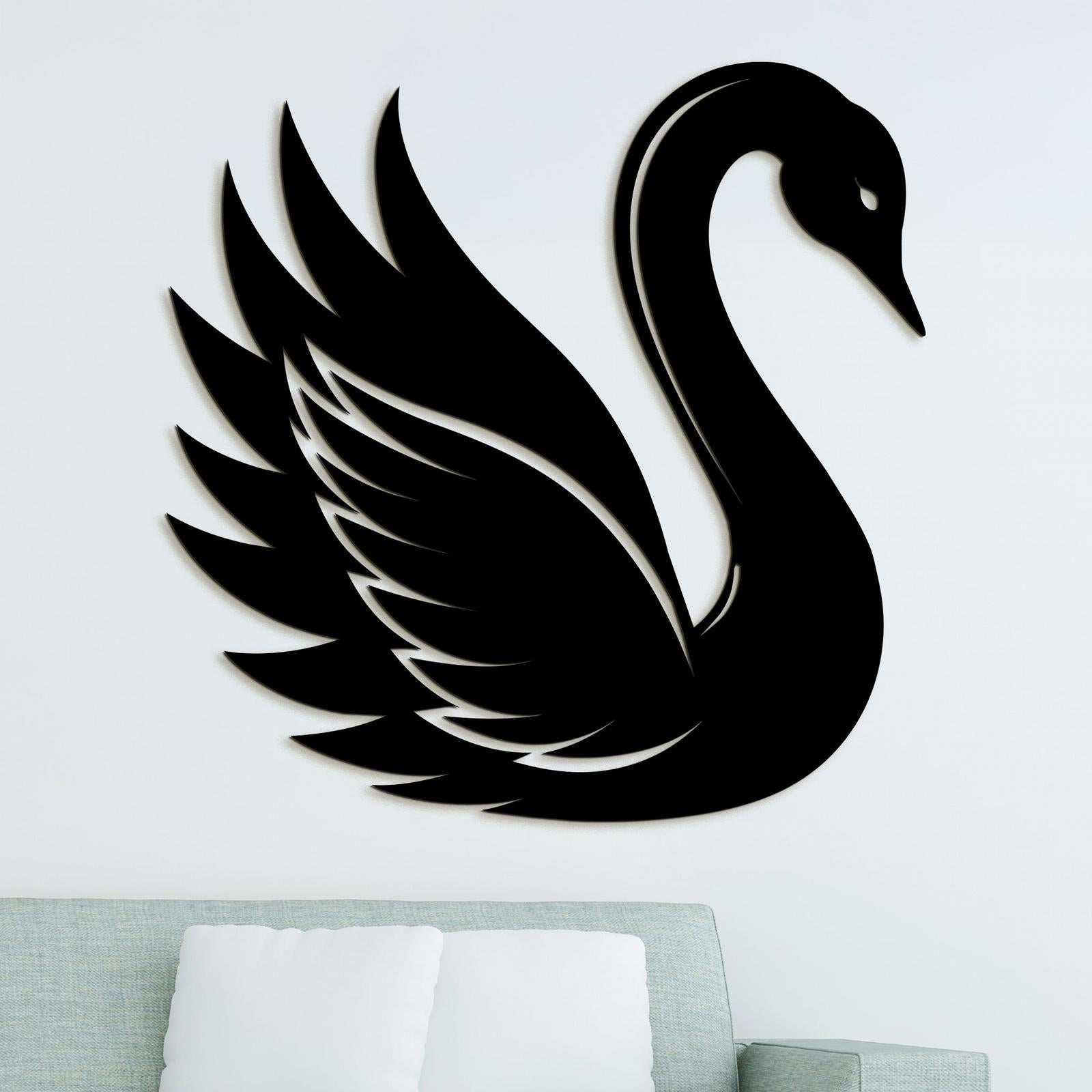 Drevený obraz Elegantná labuť-DREVTEX