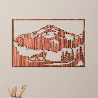 Horska sceneria s konom-DREVTEX