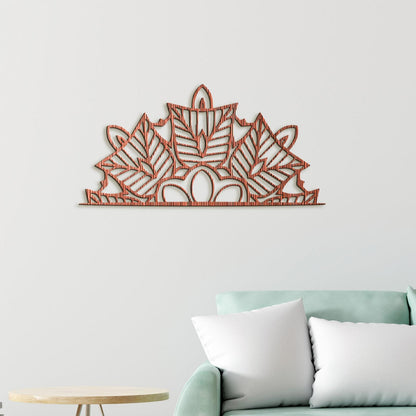 Drevená mandala polkruh Ornament-DREVTEX