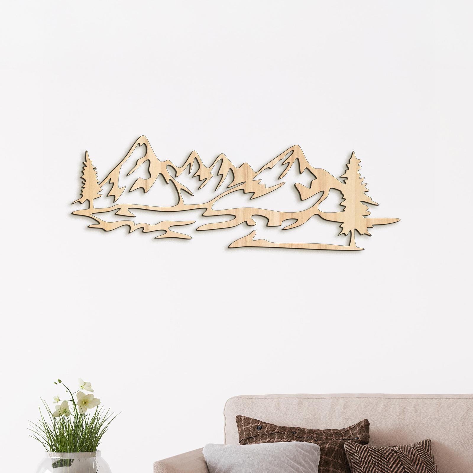 Dreveny obraz silueta hor-DREVTEX