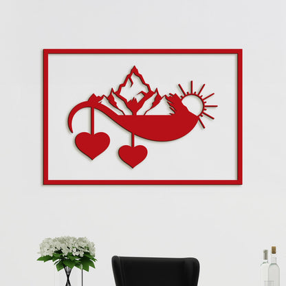 Drevený obraz na stenu Západ slnka-DREVTEX