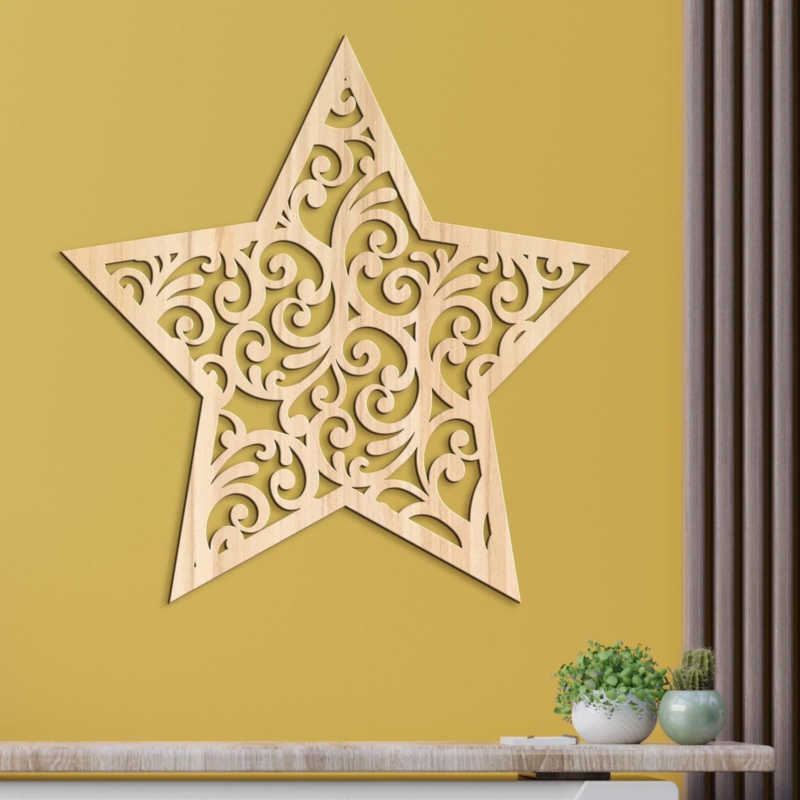 Drevená dekorácia Hviezda orientu-DREVTEX
