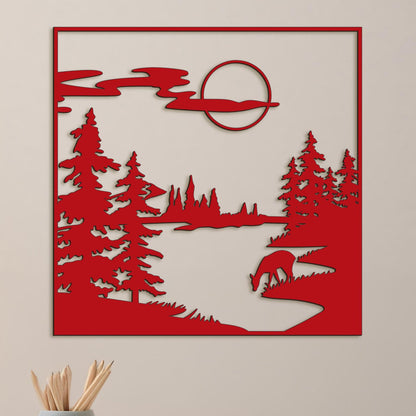 Drevený obraz Lesná čistinka-DREVTEX