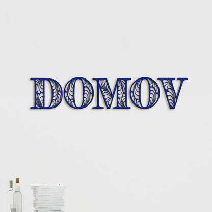 Drevený nápis DOMOV-DREVTEX