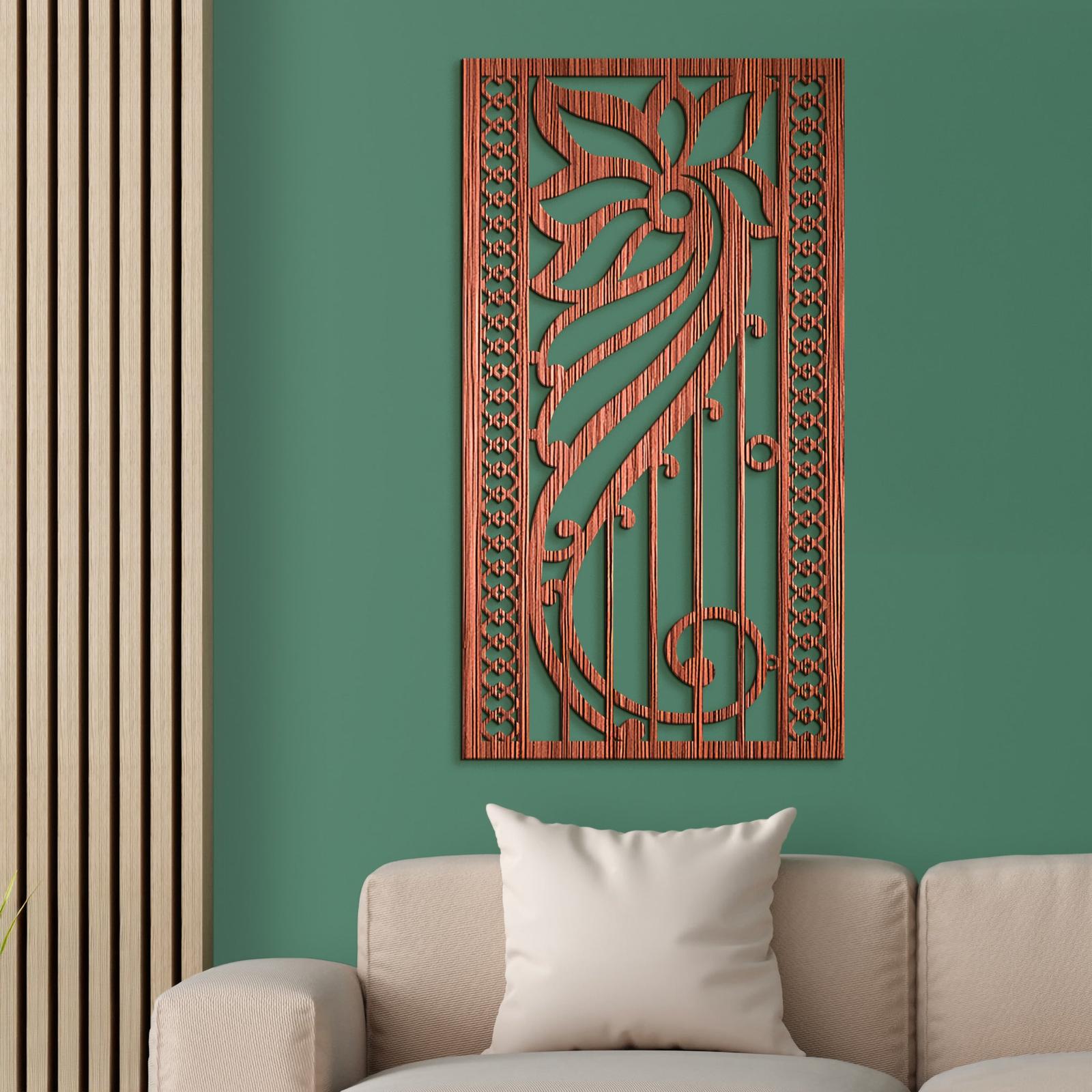 Drevená kvetinová mandala na stenu-DREVTEX