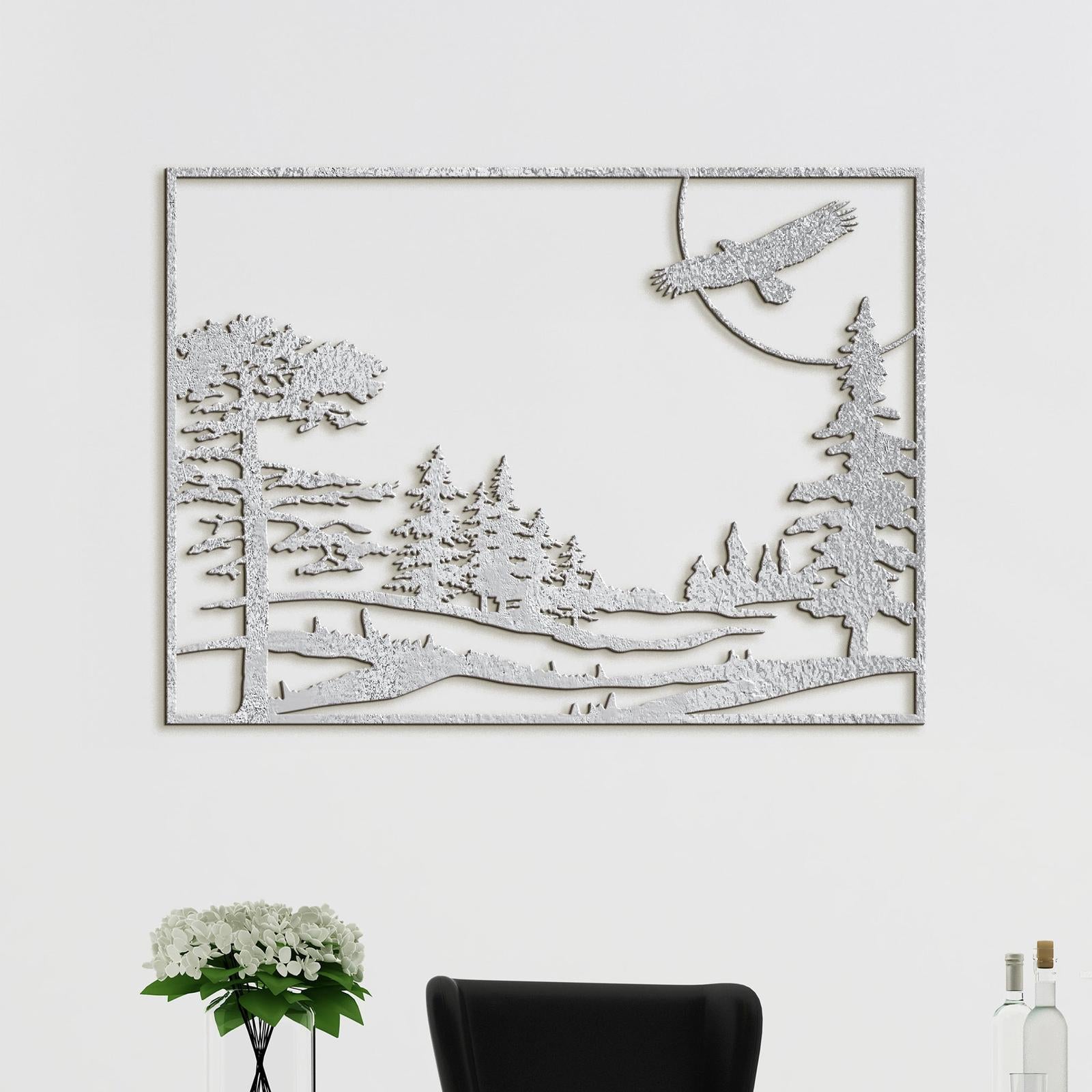 Dreveny obraz let orla-DREVTEX