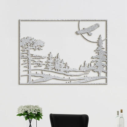 Dreveny obraz let orla-DREVTEX