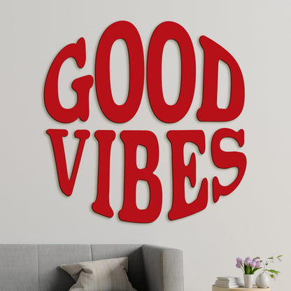 Drevený nápis GOOD VIBES-DREVTEX