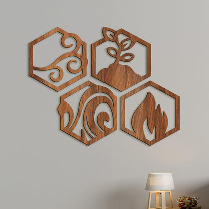 Moderný obraz Štyri živly-DREVTEX