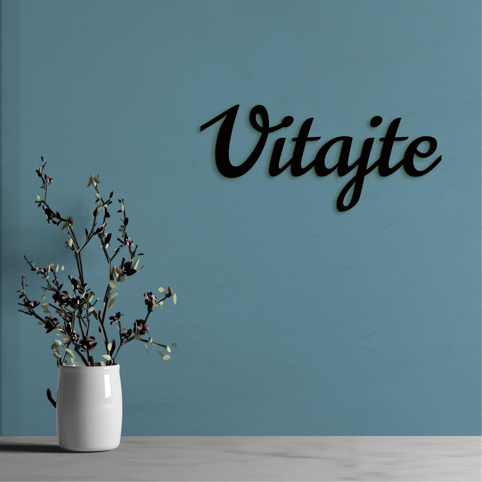 Drevený nápis na stenu Vitajte-DREVTEX