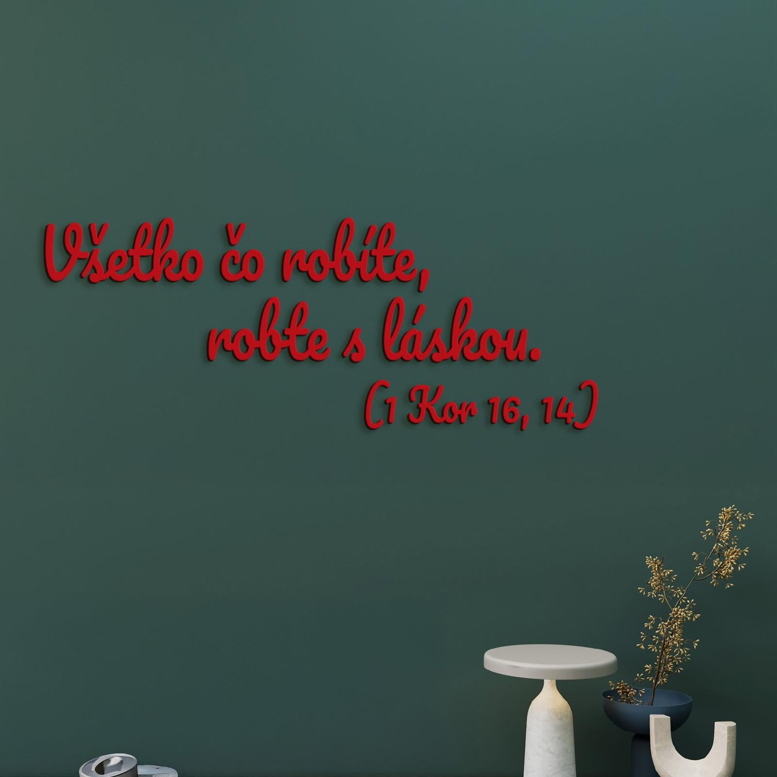 Drevený citát Všetko čo robíte, robte s láskou-DREVTEX