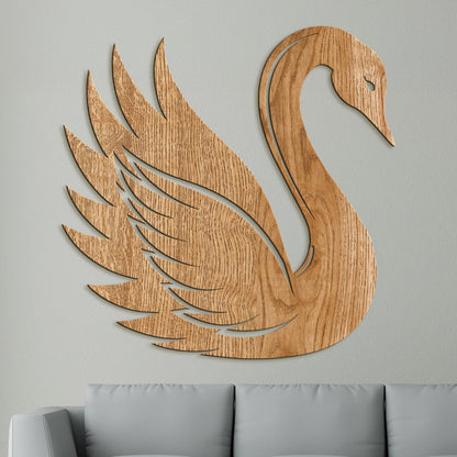 Drevený obraz Elegantná labuť-DREVTEX
