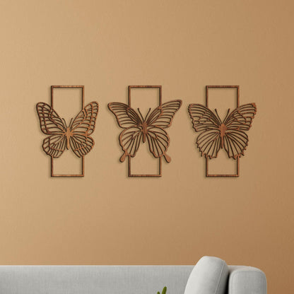Trojdielna dekoracia Motyle-DREVTEX