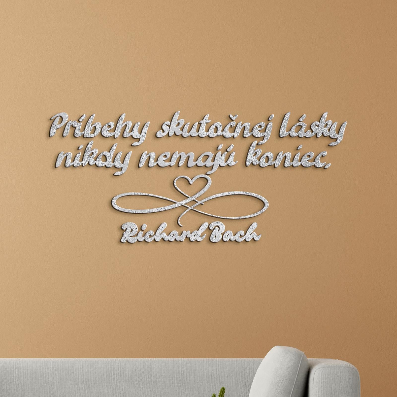 Drevený citát Príbehy skutočnej lásky-DREVTEX