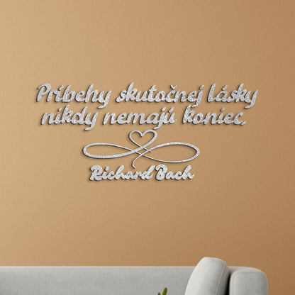 Drevený citát Príbehy skutočnej lásky-DREVTEX