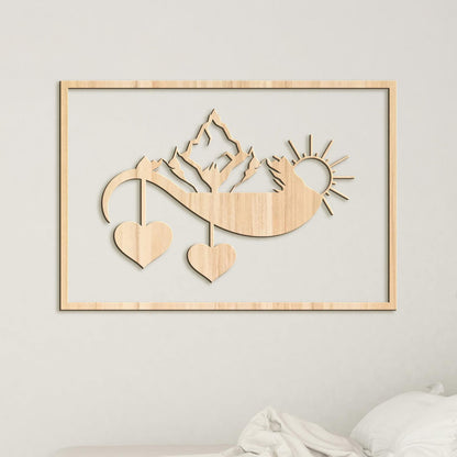 Drevený obraz na stenu Západ slnka-DREVTEX