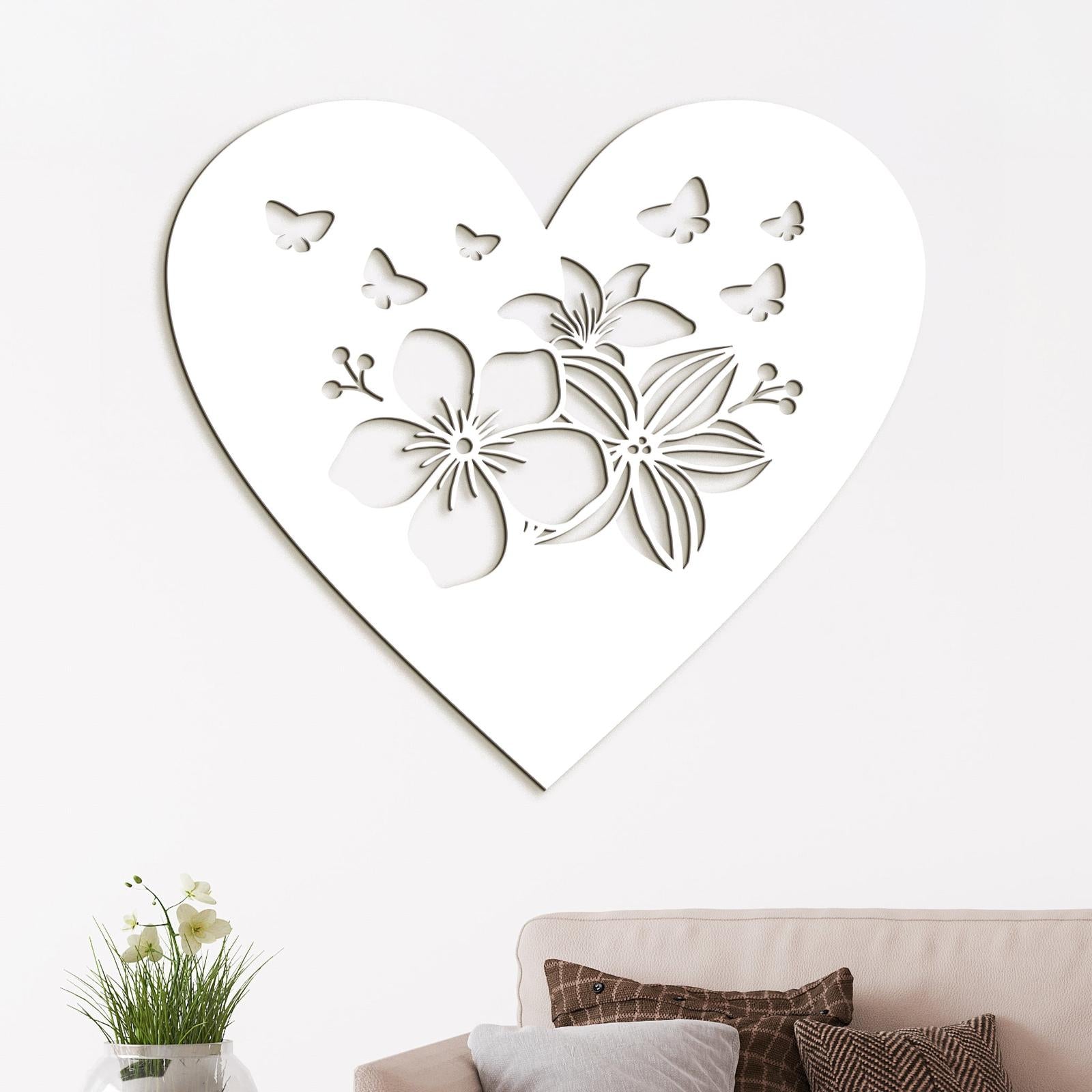 Drevený obraz Srdce plné motýľov-DREVTEX