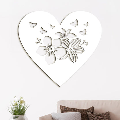 Drevený obraz Srdce plné motýľov-DREVTEX