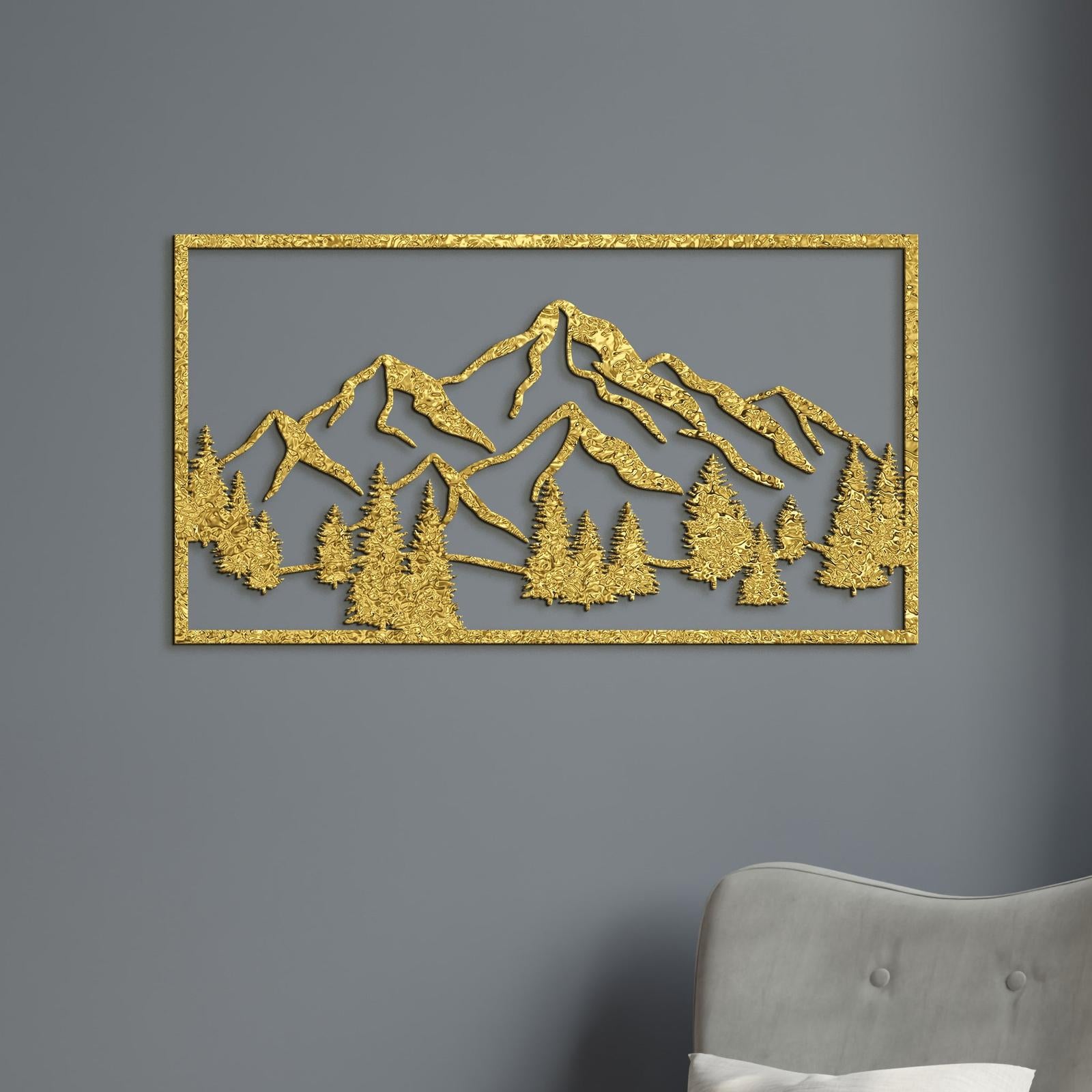 Drevený obraz Horská scenéria-DREVTEX