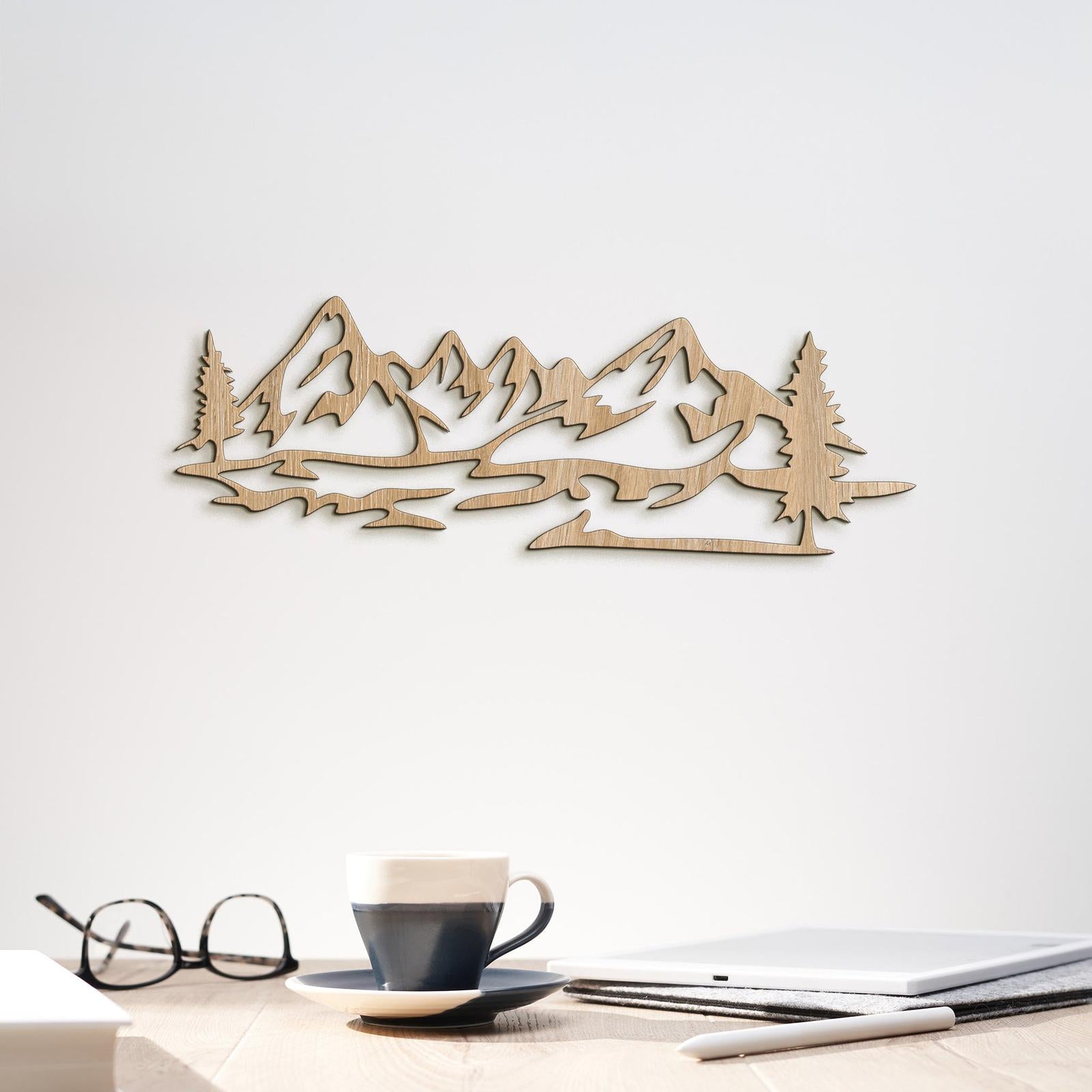 Dreveny obraz silueta hor-DREVTEX