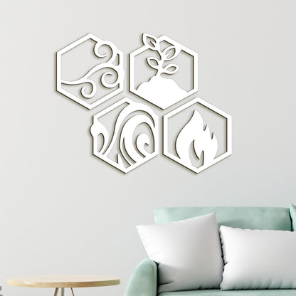 Moderný obraz Štyri živly-DREVTEX