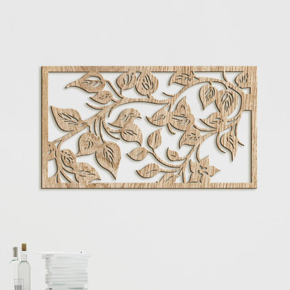 Drevený obraz na stenu Lístie-DREVTEX