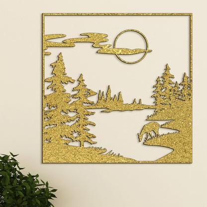 Drevený obraz Lesná čistinka-DREVTEX