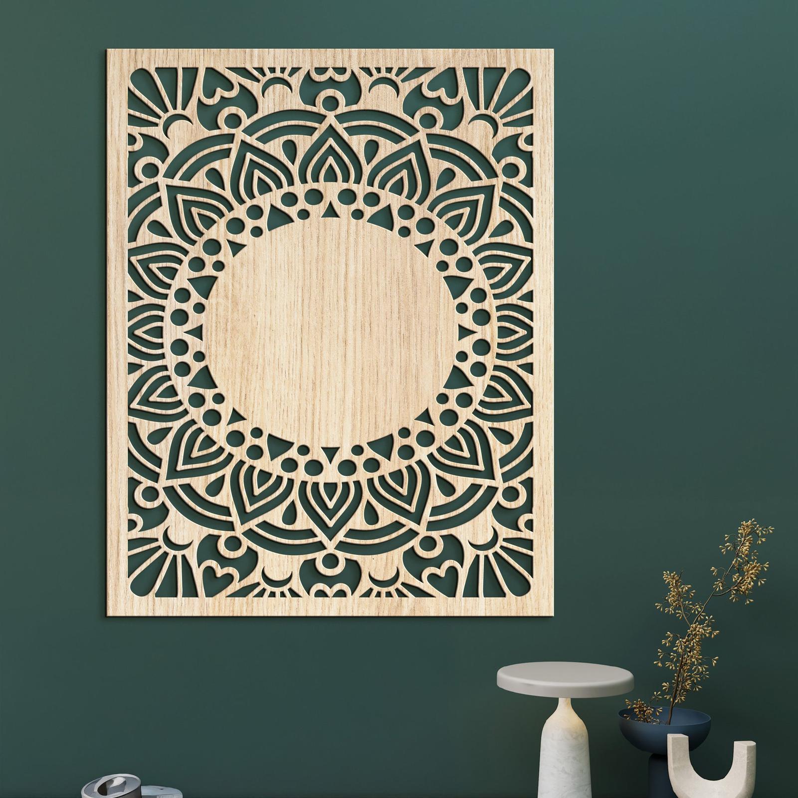 Drevená mandala Sun flower-DREVTEX