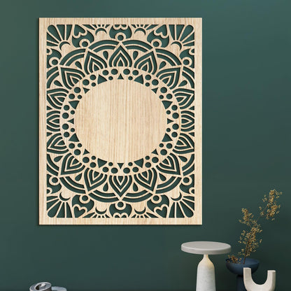 Drevená mandala Sun flower-DREVTEX