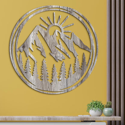 Dreveny obraz Vychadzajuce slnko-DREVTEX