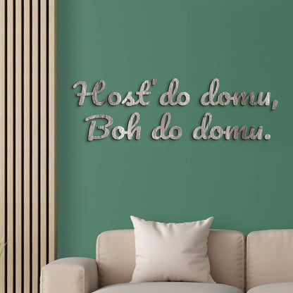 Citát na stenu Hosť do domu, Boh do domu-DREVTEX