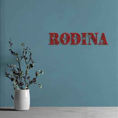 Drevený nápis RODINA-DREVTEX