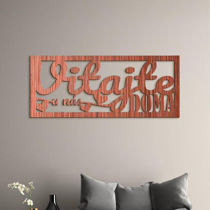 Drevený nápis VITAJTE u nás DOMA-DREVTEX