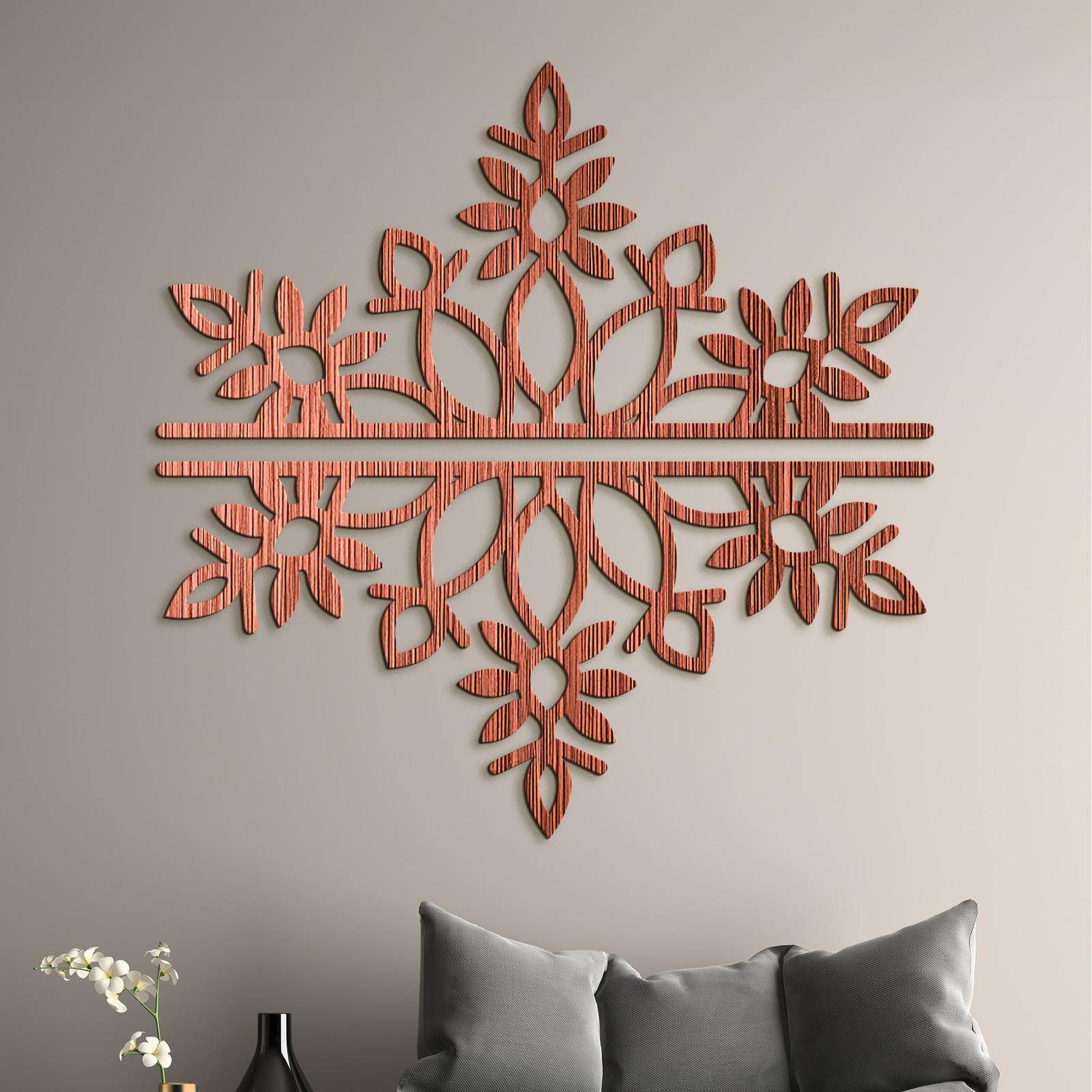 Dvojdielna drevená mandala SNOW-DREVTEX