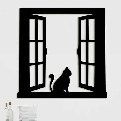 Silueta macky na okne-DREVTEX