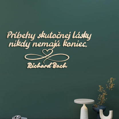 Drevený citát Príbehy skutočnej lásky-DREVTEX