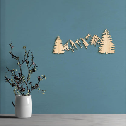 Drevená dekorácia na stenu MOUNTAINS-DREVTEX