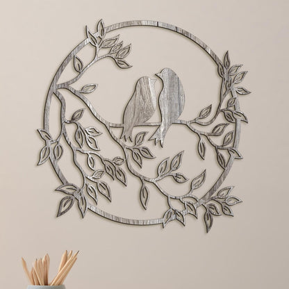 Drevený obraz štebot vtákov-DREVTEX