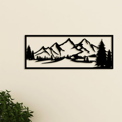 Drevený obraz hory-DREVTEX