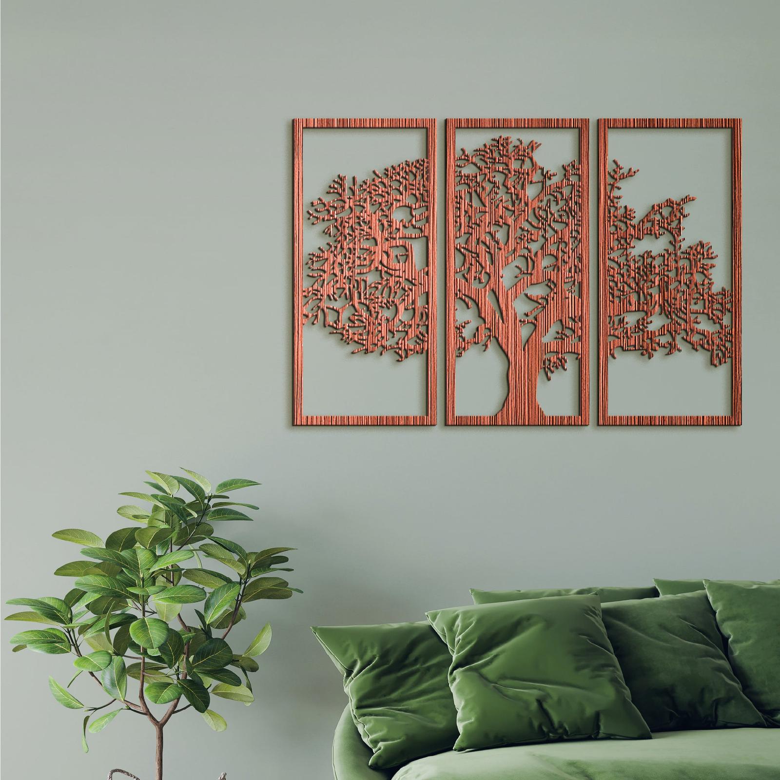 Trojdielny obraz Strom zivota-DREVTEX