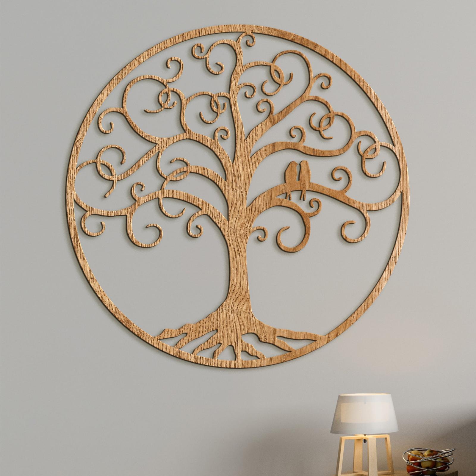 Strom života zaľúbení vtáci-DREVTEX