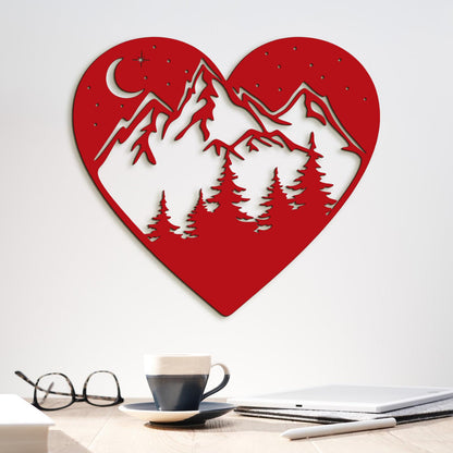 Drevený obraz na stenu Láska k horám-DREVTEX