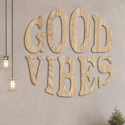 Drevený nápis GOOD VIBES-DREVTEX