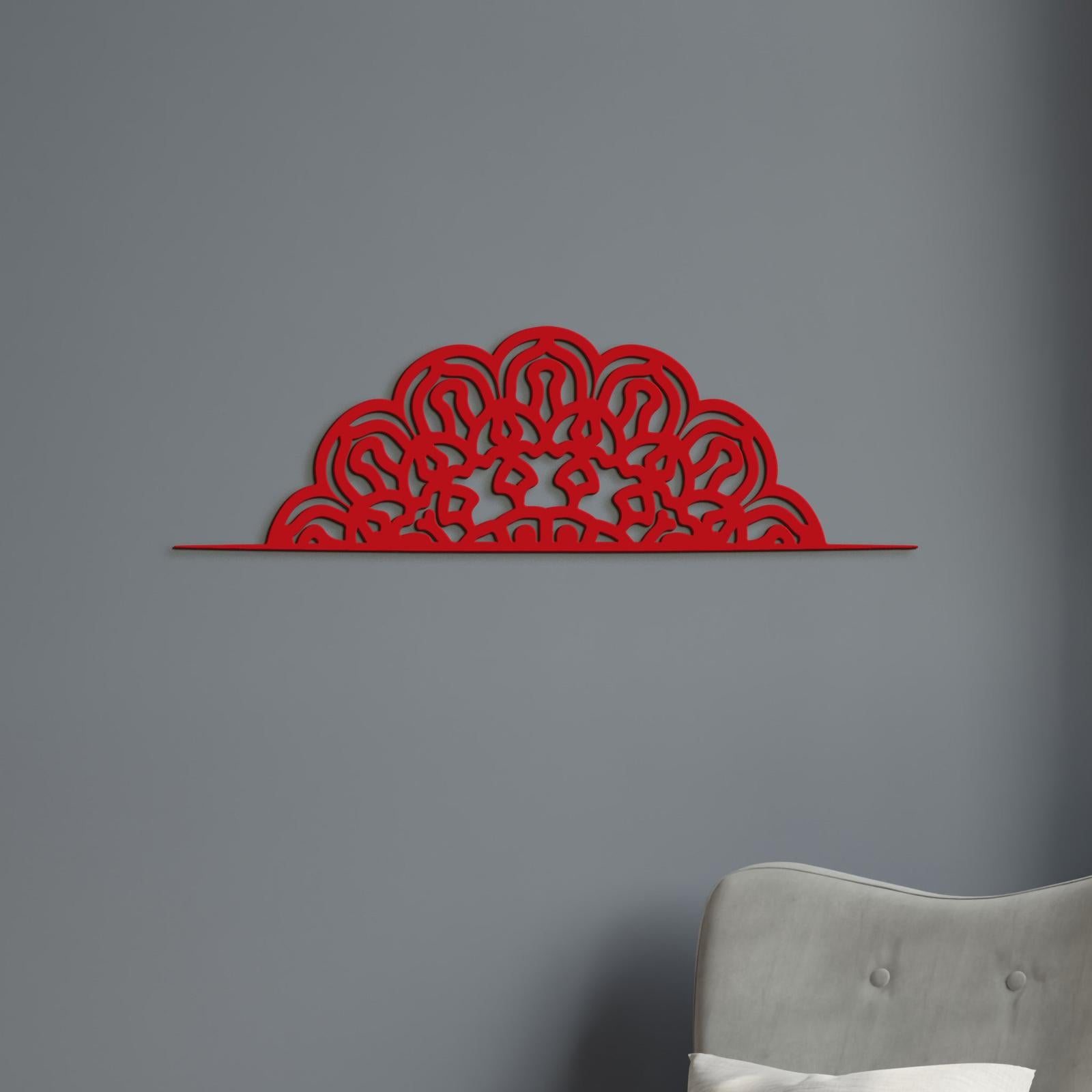 Drevená mandala polkruh FLORA-DREVTEX