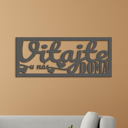 Drevený nápis VITAJTE u nás DOMA-DREVTEX